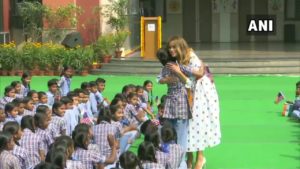 Trump's wife visits Delhi government school