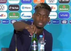 Paul Pogba removed a bottle of Heineken beer saakshatv euro cup