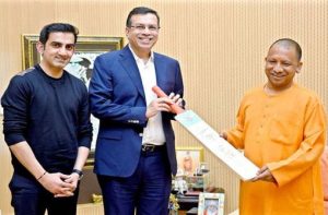 ipl-2022-sanjiv-goenka-gautam-gambhir-meets-cm-yogi saaksha tv