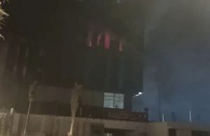 Fire-at-bagmane-tech-park-bengaluru saaksha tv