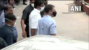 H D Kumaraswamy Rahul Gandhi harassed during ED raid  saaksha tv