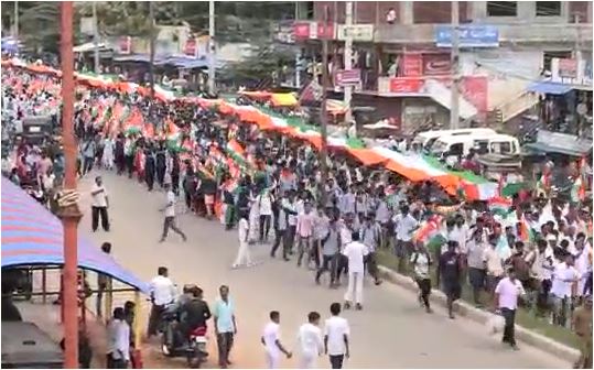 Har Ghar Tiranga Tiranga procession across the state saaksha tv