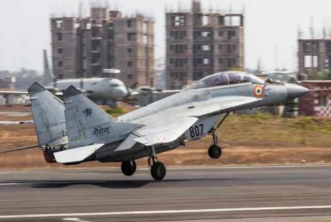 The MiG-29K fighter plane of the sea