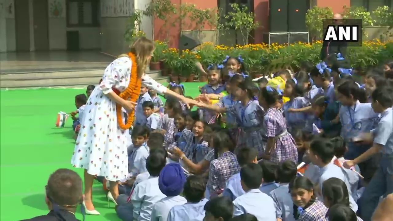 Trump's wife visits Delhi government school