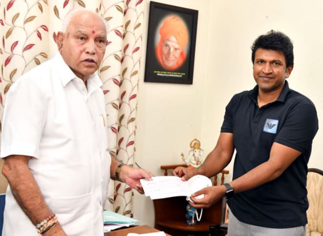 ಸಿಎಂ ಪರಿಹಾರ ನಿಧಿಗೆ ಪವರ್ ಸ್ಟಾರ್ ಪುನೀತ್ ರಾಜಕುಮಾರ 50 ಲಕ್ಷ ಸಹಾಯ ಹಸ್ತ…