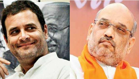 ರಾಹುಲ್‍ಗಾಂಧಿ ಟೀಕಾಸ್ತ್ರಕ್ಕೆ ಅಮಿತ್ ಶಾ ವಿಡಿಯೋಸ್ತ್ರ..!