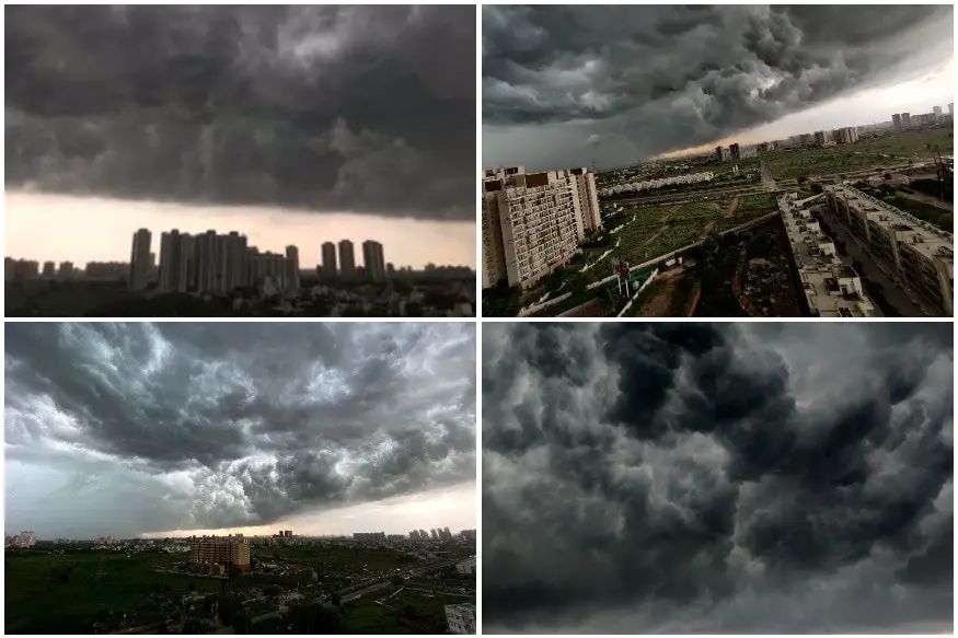 ಗುರುಗ್ರಾಮ್ ನಲ್ಲಿ  ಆಕಾಶವನ್ನು   ಆವರಿಸಿದ ಕಪ್ಪು ಮೋಡಗಳ ಫೋಟೋ ಸಾಮಾಜಿಕ ಜಾಲತಾಣದಲ್ಲಿ ವೈರಲ್