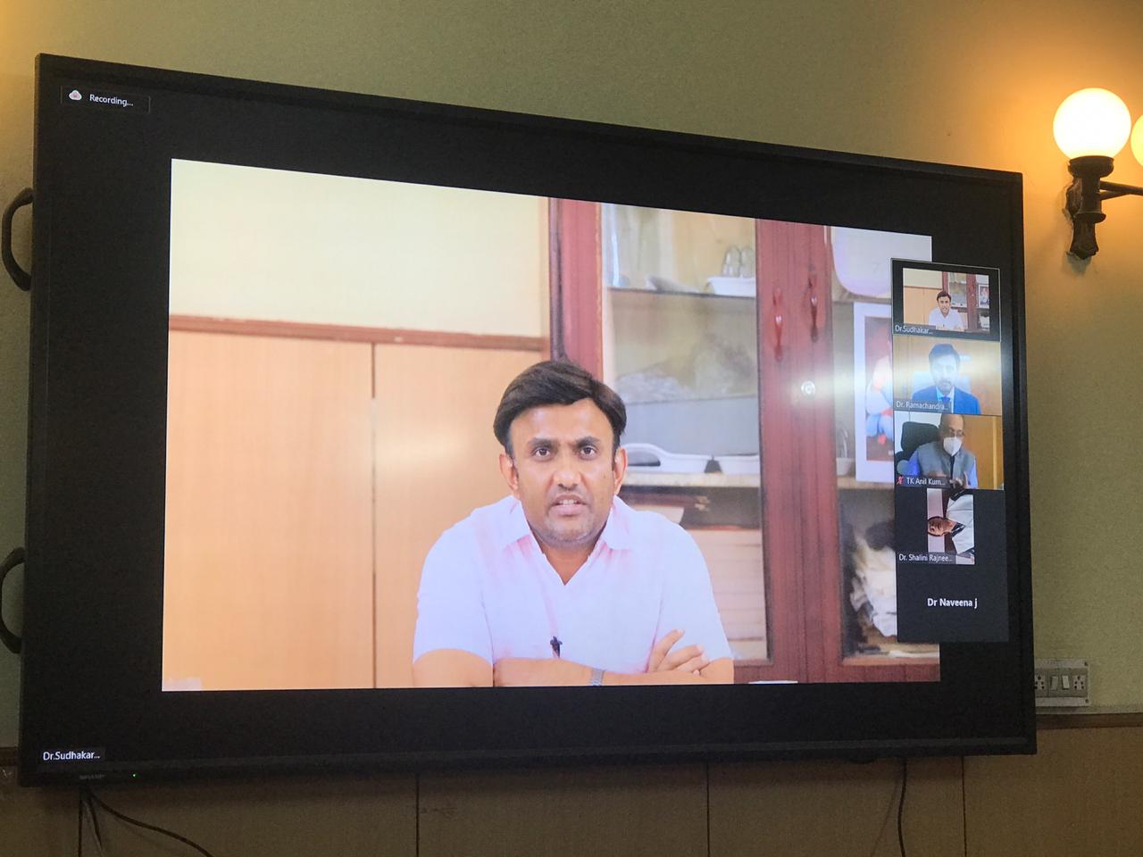 Ramp up testing to achieve target: Medical Education Minister Dr.K.Sudhakar urges Medical colleges