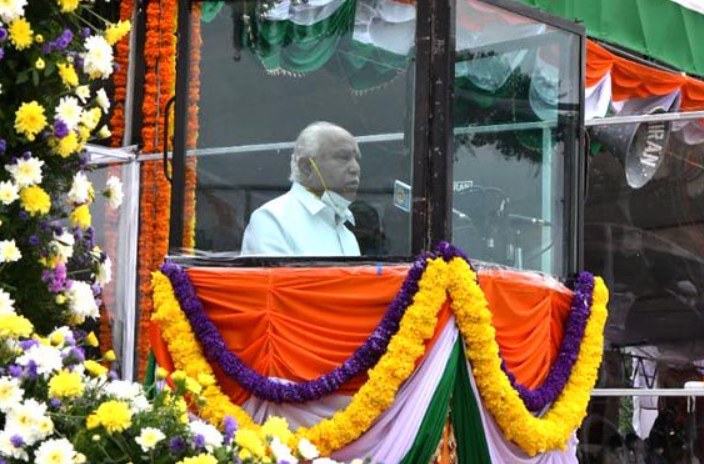 74th Independence Day | ಮಾಣಿಕ್ ಷಾ ಪರೇಡ್ ಮೈದಾನದಲ್ಲಿ ಬಿಎಸ್ ವೈ ಧ್ವಜಾರೋಹಣ