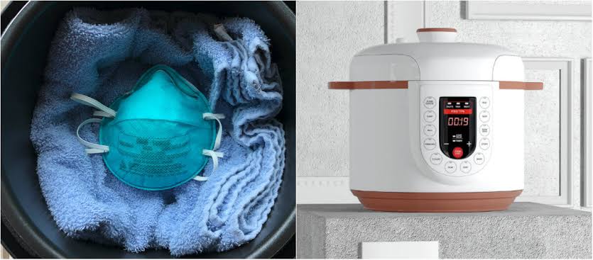 ಎಲೆಕ್ಟ್ರಿಕ್ ಕುಕ್ಕರ್ ನಿಂದ ಎನ್‌-95 ಮಾಸ್ಕ್‌ಗಳ ಸ್ಯಾನಿಟೈಸ್