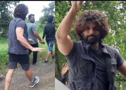 ಕಾಡಿನಲ್ಲಿ ಅಭಿಮಾನಿಗಳಿಗೆ ದರ್ಶನ ಕೊಟ್ಟ ಅಲ್ಲು ಅರ್ಜುನ್..!