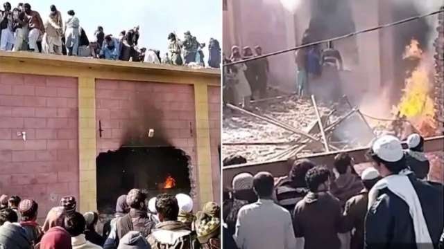 mob Hindu temple attacked
