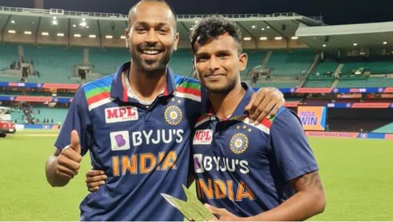 natarajan hardik pandya team india saakshatv