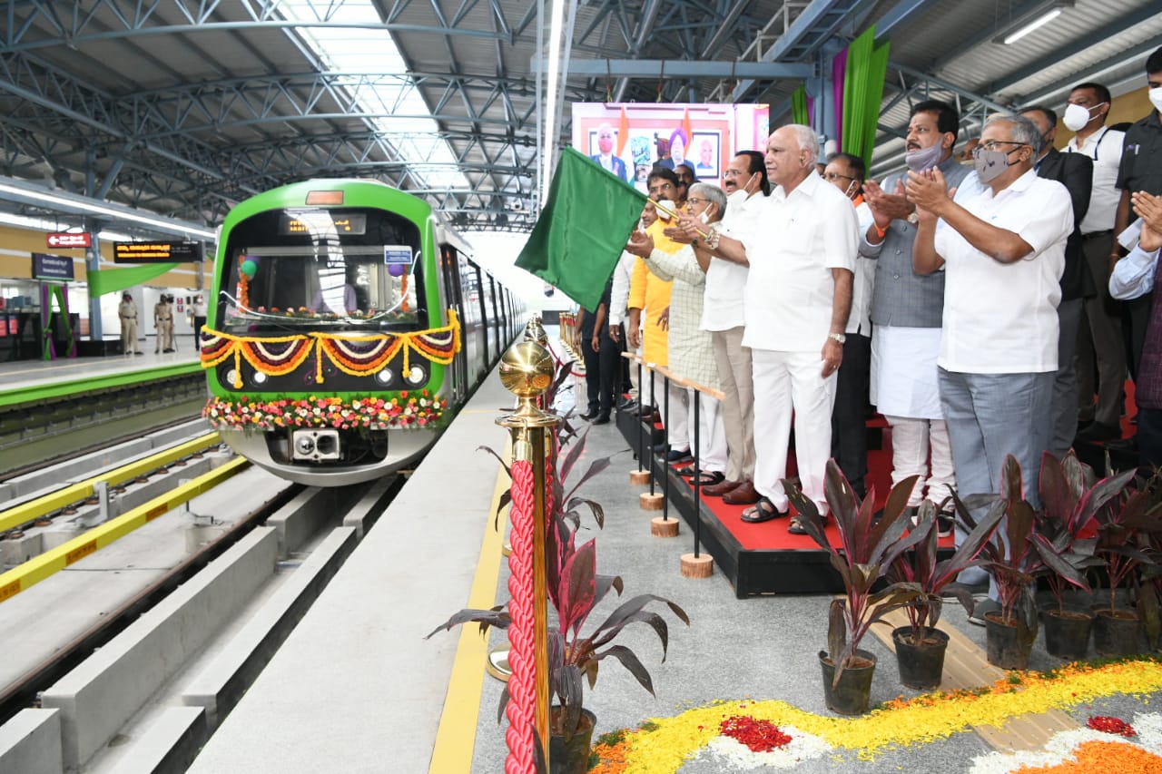 CM BSY launches Metro train