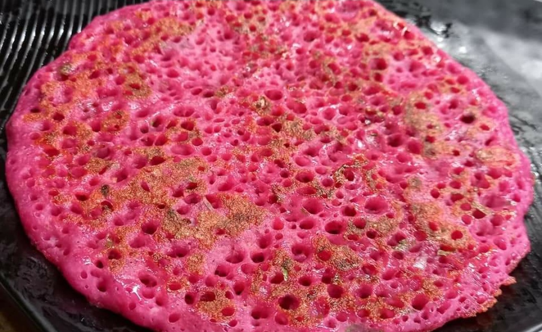 Saakshatv cooking recipe prepare red vegetable dosa