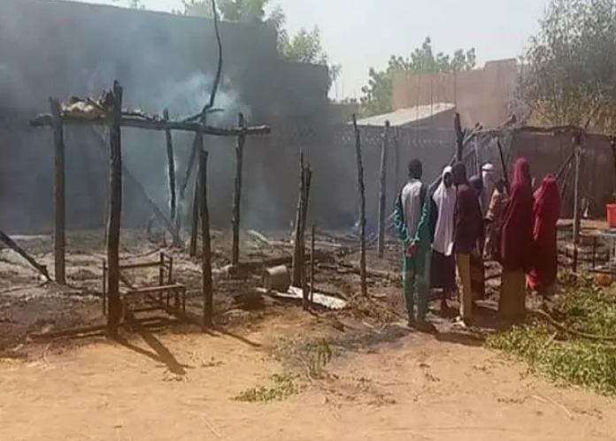 Fire sweeps saaksha tv