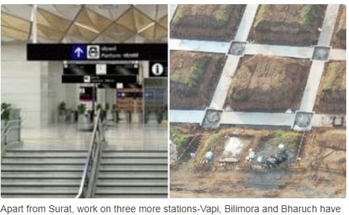ಭಾರತದ ಮೊದಲ ಬುಲೆಟ್ ಟ್ರೈನ್ ನಿಲ್ದಾಣ  ಸೂರತ್ ನಲ್ಲಿ ನಿರ್ಮಾಣ…