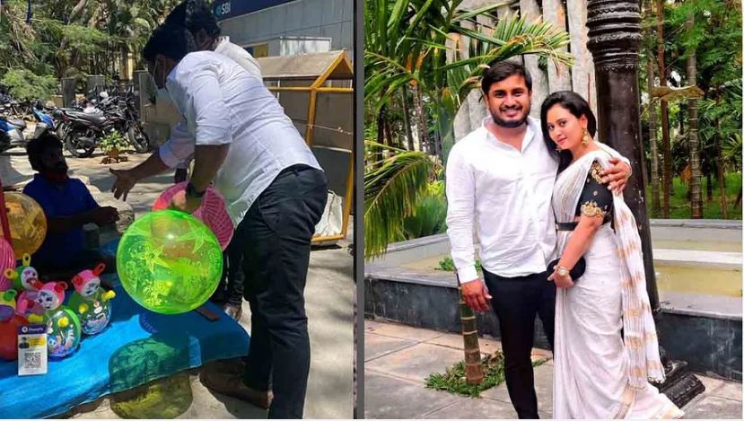 ಪುಟ್ ಪಾತ್ ಮಾರಾಟಗಾರರ ಪ್ರೀತಿಗೆ ಮಣಿದ ಅಮೂಲ್ಯ ಪತಿ ಜಗದೀಶ್ …