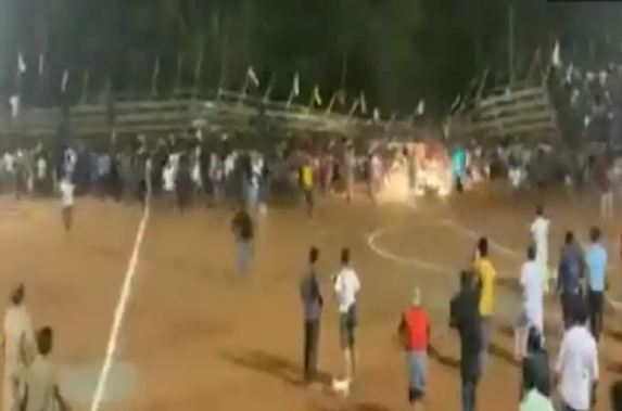 kerala-FOOTBALL GALLERY COLLAPSED IN MALAPPURAM Saaksha tv