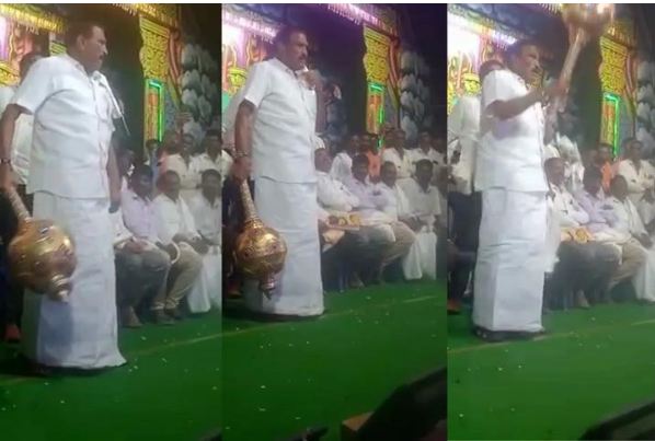 ಗದೆ ಹಿಡಿದು ಕುರುಕ್ಷೇತ್ರ ಭೀಮನ ಡೈಲಾಗ್ ಹೊಡೆದ MLA ಶಿವಲಿಂಗೇಗೌಡ್ರು…