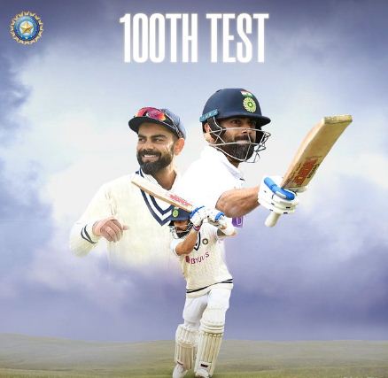 Virat Kohli falls for 45 in his 100th Test match in Mohali saaksha tv