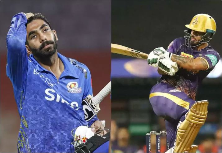 ipl-2022-jasprit-bumrah-nitish-rana-penalised-breaching-code-conduct saaksha tv