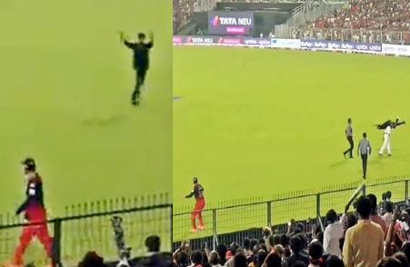 kohli-hillarious-reaction-after-police-takes-intruder-out saaksha tv