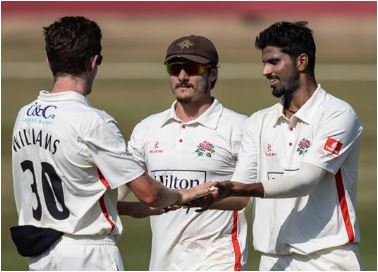 washington-sundar-grabs-four-first-day-lancashire saaksha tv