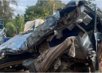 Terrible accident in Tumkur