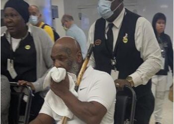 boxing-legend-mike-tyson-spotted-wheelchair saaksha tv