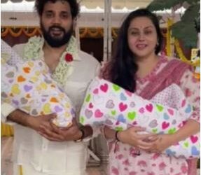 actress namitha gave birth to twins saaksha tv