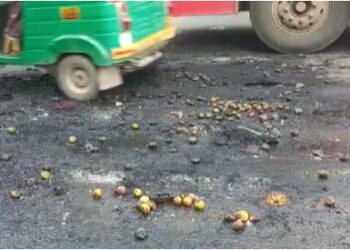 Bangalore A young man died after being hit by a lorry saaksha tv