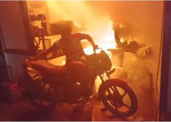 Haveri Fire from electric shot circuit