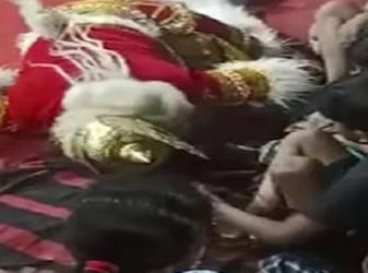 ganeshotsava-UP artist playing role of Hanuman dies while performing at Ganesh pandal saaksha tv