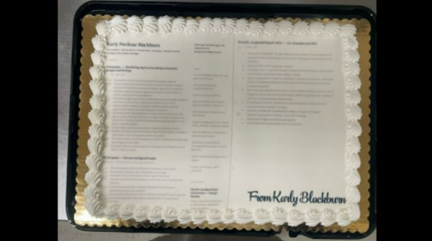 International-Nikeಗೆ ಕೇಕ್ ಮೇಲೆ ರೆಸ್ಯೂಮ್ ಹಾಕಿ ಕಳುಹಿಸಿದ ಮಹಿಳೆ