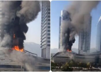 Massive fire breaks-ಪಾಕಿಸ್ತಾನದ ಇಸ್ಲಾಮಾಬಾದ್‌ನ ಸೆಂಟಾರಸ್ ಮಾಲ್‌ನಲ್ಲಿ ಭಾರೀ ಬೆಂಕಿ ಅವಘಡ 
