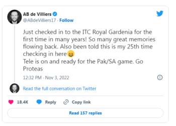 RCB-ಬೆಂಗಳೂರು ತಲುಪಿದ ಎಬಿ ಡಿವಿಲಿಯರ್ಸ್