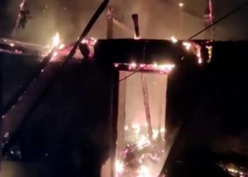 Telangana house catch fire