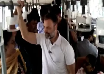 Rahul Gandhi: ಸಾಮಾನ್ಯ ವ್ಯಕ್ತಿಯಂತೆ ಬಸ್ ನಲ್ಲಿ ಸಂಚರಿಸಿದ ರಾಹುಲ್ ಗಾಂಧಿ