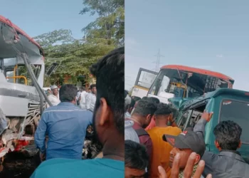 ಸಾರಿಗೆ ಬಸ್ ಡಿಕ್ಕಿ;ಐವರು ಸಾವು