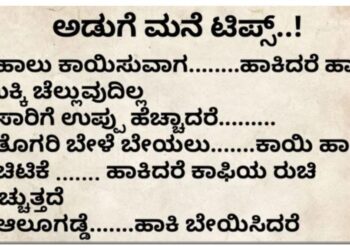ಎಲ್ಲಾದರಲ್ಲೂ ಯೋಚನೆ ಮಾಡುವ ಮನೆಯ ಗೃಹ ಮಂತ್ರಿಯಾದತಂಹ ಗೃಹಿಣಿಮಹಿಳೆಯರಿಗಾಗಿ ಉಪಯುಕ್ತ ಟಿಪ್ಸ್ ಗಳು.!