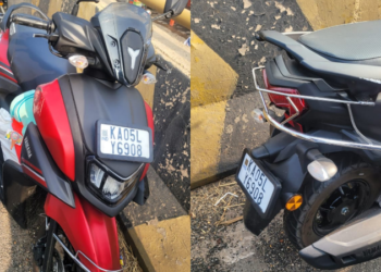 ಬೈಕ್ ಗಳ ಮಧ್ಯೆ ಭೀಕರ ಅಪಘಾತ; ತಂದೆ, ಮಗು ಬಲಿ!