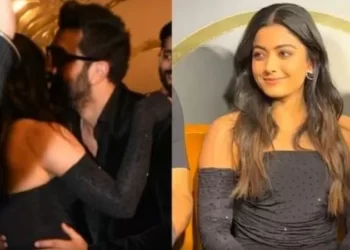 ರಶ್ಮಿಕಾ ಕೆನ್ನೆಗೆ ಮುತ್ತಿಟ್ಟ ರಣ್ ಬೀರ್ ಕಪೂರ್!