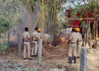 ಹಂಪಿ ಉತ್ಸವ ವೇದಿಕೆ ಹಿಂಭಾಗದಲ್ಲಿ ಬೆಂಕಿ!