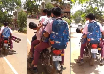 ವಿದ್ಯಾರ್ಥಿಗಳ ಬೈಕ್ ಹುಚ್ಚಾಟಕ್ಕೆ ಆಕ್ರೋಶ