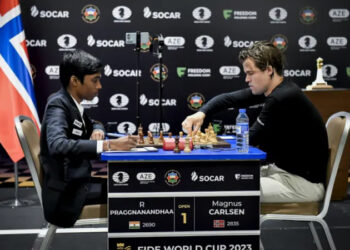 ವಿಶ್ವದ ನಂ. 1 ಚಾಂಪಿಯನ್ ಸೋಲಿಸಿದ ಭಾರತೀಯ ಆಟಗಾರ ಪ್ರಜ್ಞಾನಂದ