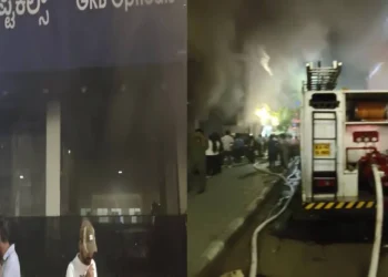 ಬೆಂಗಳೂರಿನ ಚರ್ಚ್ ಸ್ಟ್ರೀಟ್ ಕಟ್ಟಡವೊಂದರಲ್ಲಿ ಬೆಂಕಿ ಅವಘಡ; ಆತಂಕ