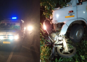 ಆಂಬುಲೆನ್ಸ್ ಡಿಕ್ಕಿ; ಮೂವರು ಸ್ಥಳದಲ್ಲಿಯೇ ಸಾವು