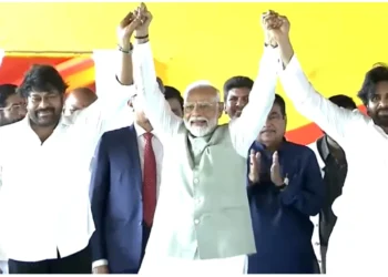 ಚಂದ್ರಬಾಬು ನಾಯ್ಡು ಪ್ರಮಾಣ ವಚನದಲ್ಲಿ ಭಾಗಿಯಾದ ಪ್ರಧಾನಿ