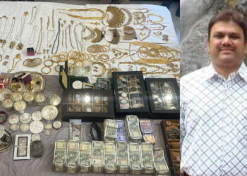 ಚಿನ್ನದ ಬ್ಯಾಗ್ ನ್ನು ಪಕ್ಕದ ಮನೆಗೆ ಎಸೆದ ಅಧಿಕಾರಿ